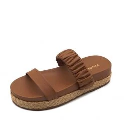 KAANAS Selangor Ruched Espadrille Platform Slides ACCS +