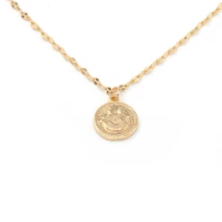 MAY MARTIN X THE SHOP MAY MARTIN Golden Happy Face Coin Necklace