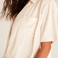 LOUNGE Z SUPPLY Resort Loop Terry Buttoned Shirt