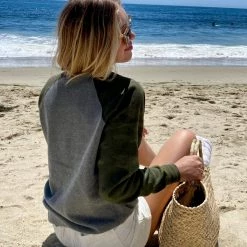 YESTERDAYS THE SHOP CLASSIC Pullover Crew Neck Fleece Sweatshirt - Camo Heather LOVE THE SEA / THE SHOP.