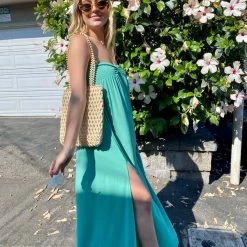 INDAH Zanzi Solid Strapless Maxi Dress DRESSES