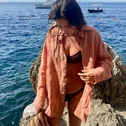 VITAMIN A Playa Oversized Linen Shirt Dress (More Colors Available) BACK IN STOCK