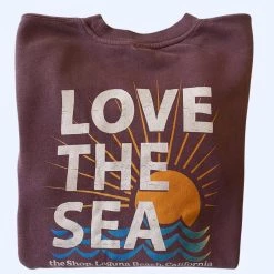 GLOBAL TRADE LOVE THE SEA Pigment Wash Bomber Crew Pullover