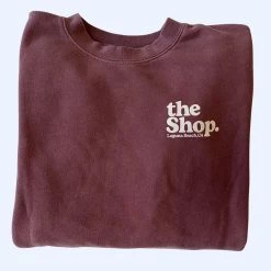 GLOBAL TRADE LOVE THE SEA Pigment Wash Bomber Crew Pullover