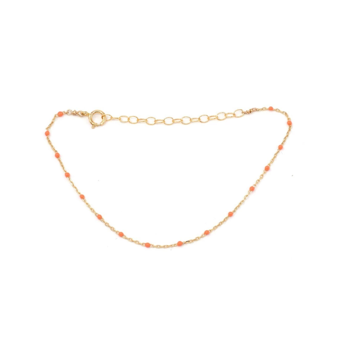 MAY MARTIN <br> Colored Enamel & Gold Bracelet <br><small><i> (More Colors Available) </small></i> 7 MAY MARTIN Colored Enamel & Gold Bracelet (More Colors Available)