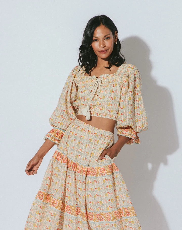 TOPS CLEOBELLA <br> Rhea Crop Blouse 6 TOPS CLEOBELLA Rhea Crop Blouse