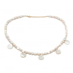 MAY MARTIN Shelley Pearl/Shell Necklace