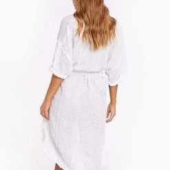 VITAMIN A Playa Linen Coverup Midi Dress BACK IN STOCK