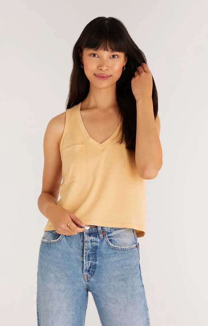 TOPS Z SUPPLY <br> Skimmer Crop Pocket Tank <br><small><i> (More Colors Available) </small></i> 8 TOPS Z SUPPLY Skimmer Crop Pocket Tank (More Colors Available)