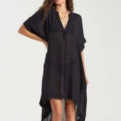 BACK IN STOCK BILLABONG Found Love Sheer Frayed Coverup