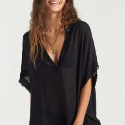 BACK IN STOCK BILLABONG Found Love Sheer Frayed Coverup